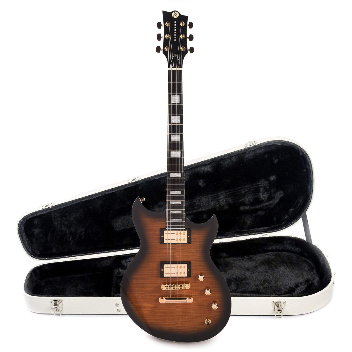 Reverend Sensei RA FM Coffee Burst Hardshell Case Bundle - MusicMarket