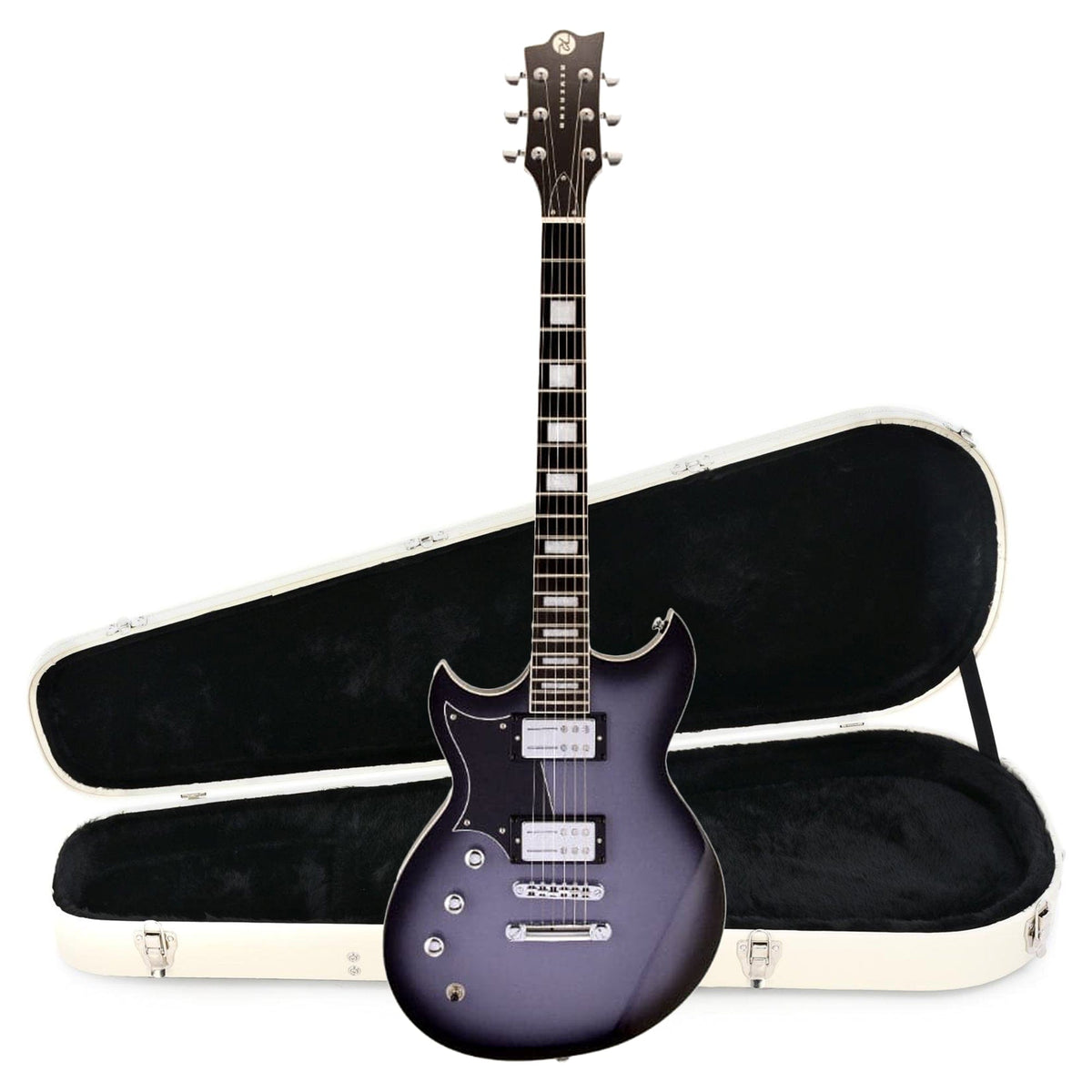 Reverend Sensei RA Periwinkle Burst LEFTY Hardshell Case Bundle - MusicMarket