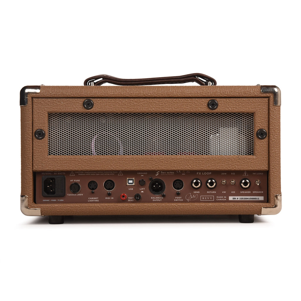 Revv D20 20w Tube Amplifier Head Brown Face Joey Landreth Edition - View 3 | MusicMarket