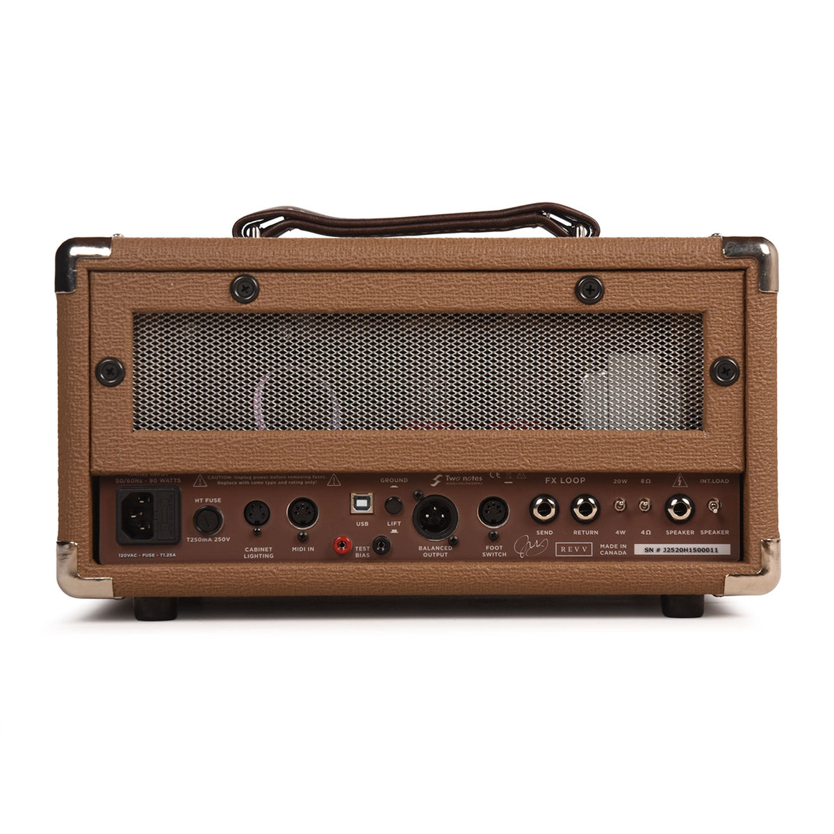 Revv D20 20w Tube Amplifier Head Brown Face Joey Landreth Edition - View 3 | MusicMarket
