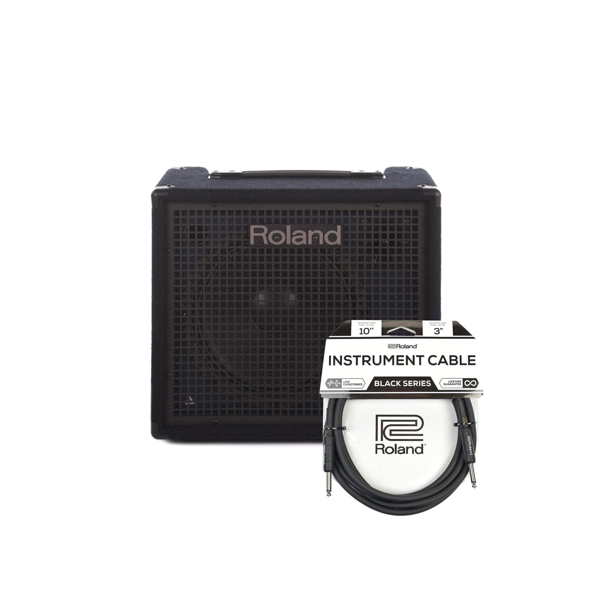 Roland KC-200 4-Channel Mixing Keyboard Amplifier 100W and (1) Cable Bundle - MusicMarket