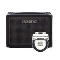 Roland KC-220 Battery-Powered Stereo Keyboard Amplifier 30W (15W+15W) and (1) Cable Bundle - MusicMarket