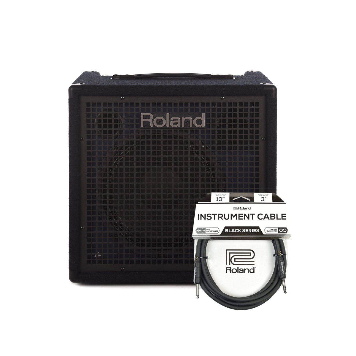 Roland KC-400 Stereo Mixing Keyboard Amplifier 150W and (1) Cable Bundle - MusicMarket