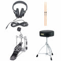 Roland RH-5 Headphones, Pedal, Throne & Sticks Electronic Drum Accessory Bundle - MusicMarket