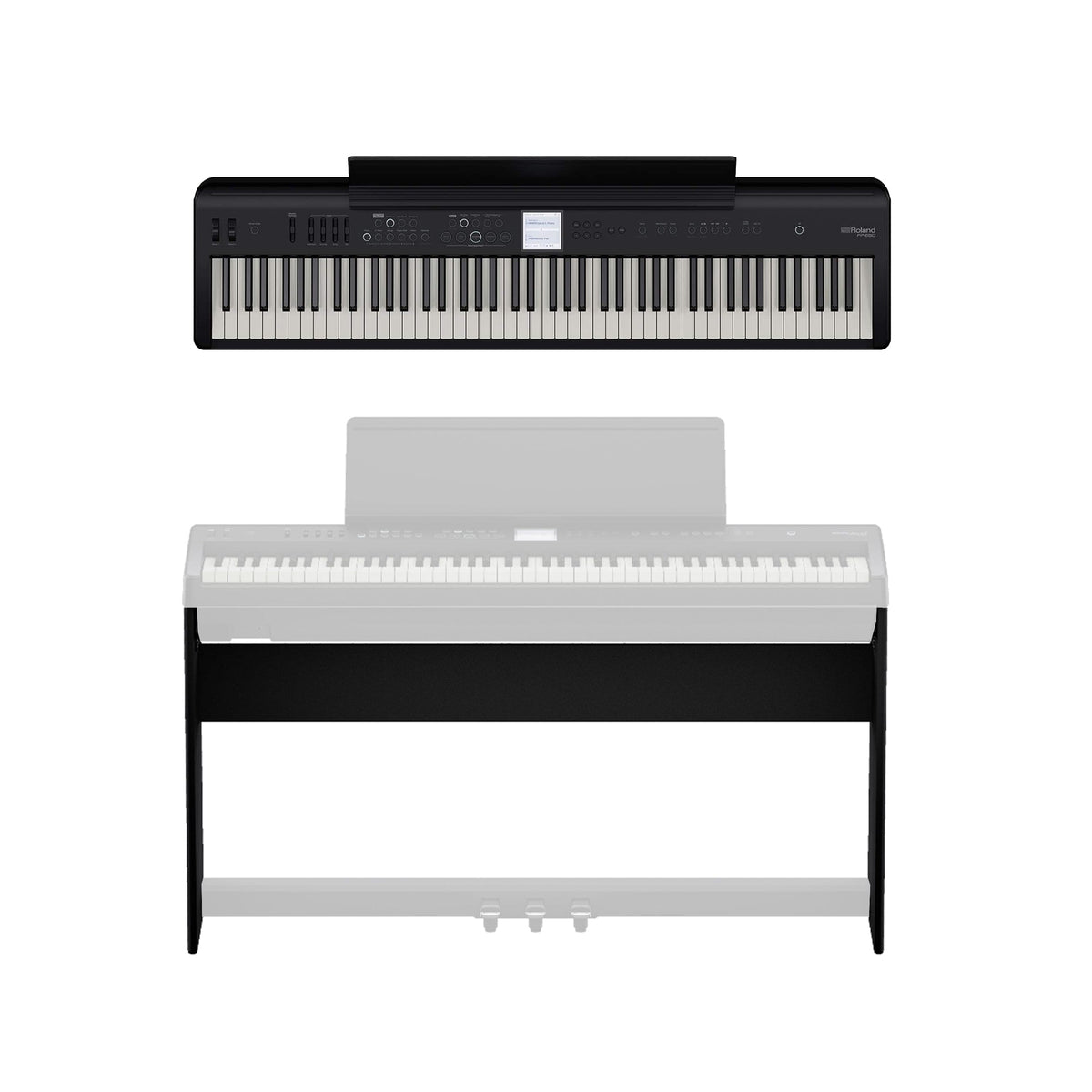 Roland FP-E50 88-Key Digital Piano and Custom Stand Bundle - MusicMarket