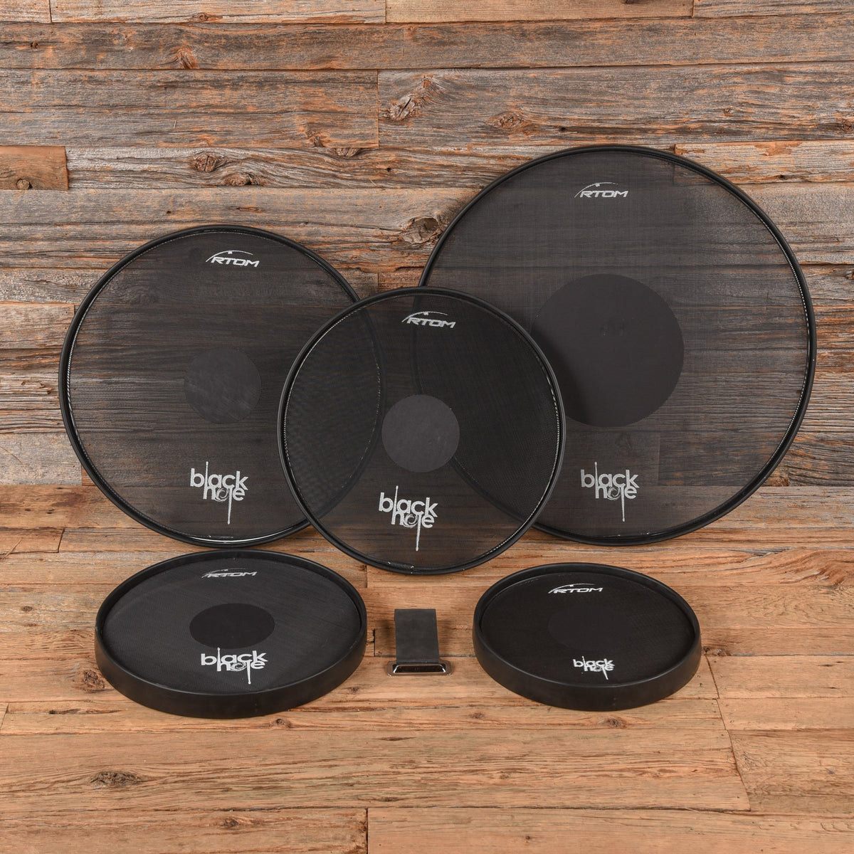 RTOM 10/12/14/16/22" Black Hole Practice Pad Set - MusicMarket