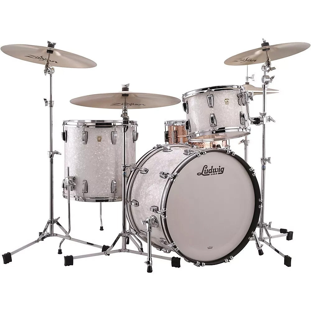 Ludwig Classic Maple 3-Piece Fab Kit - White Marine Pearl - MusicMarket