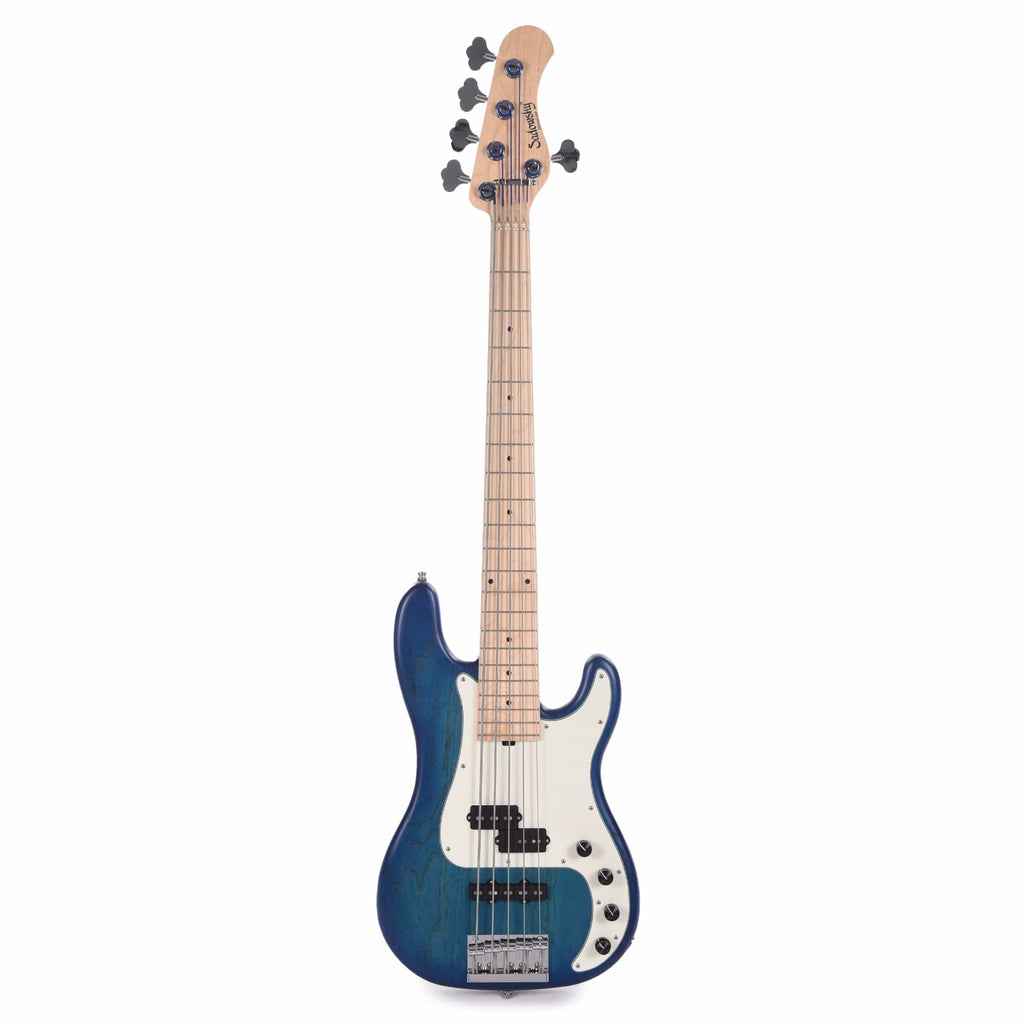 Sadowsky MetroLine 21-Fret Hybrid PJ Bass 5-String Swamp Ash Body Bora Blueburst Transparent Satin - View 4 |