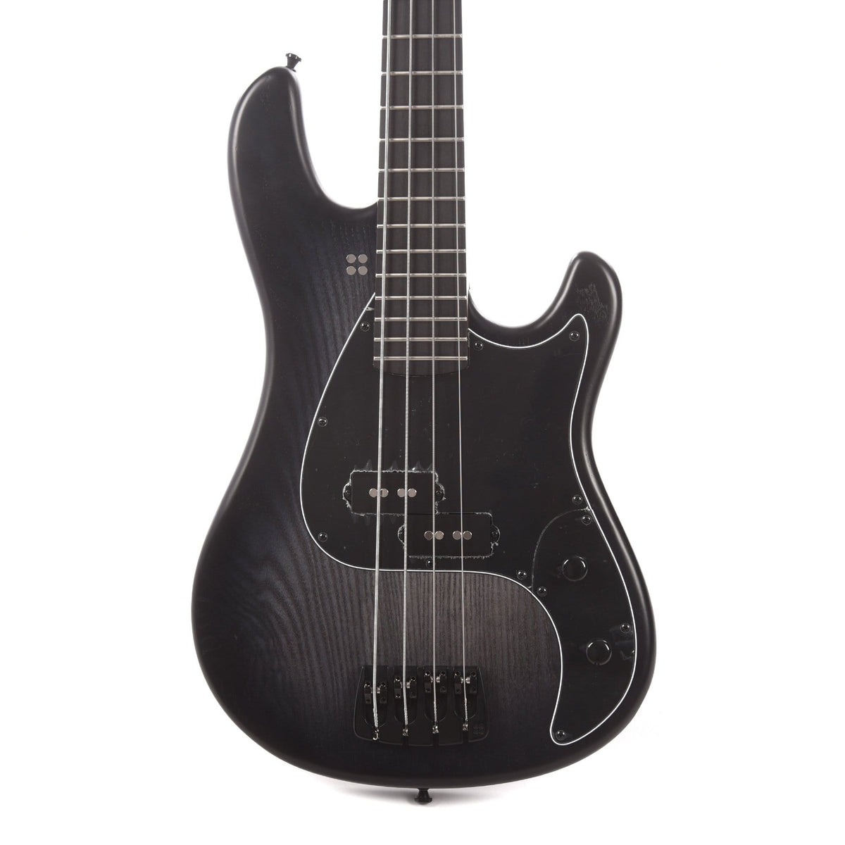 Sandberg Lionel Short Scale Bass Blackburst Matte Ash w/Aged Black Hardware & Black Pickguard - MusicMarket