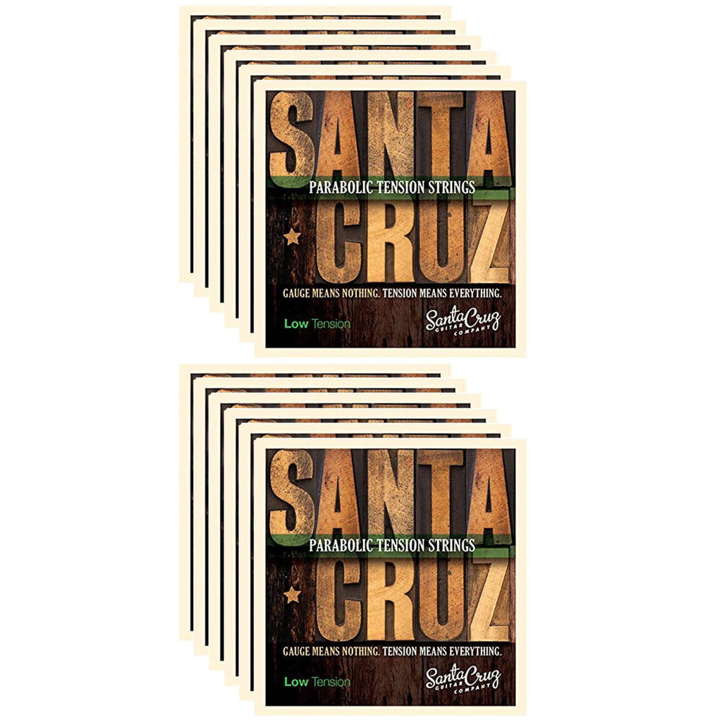 Santa Cruz Parabolic Tension Acoustic Guitar Strings Low Ten (12 Pack Bundle) - MusicMarket