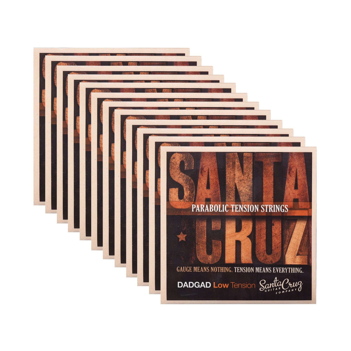 Santa Cruz Parabolic Tension Strings DADGAD Low Tension 12 Pack Bundle - MusicMarket