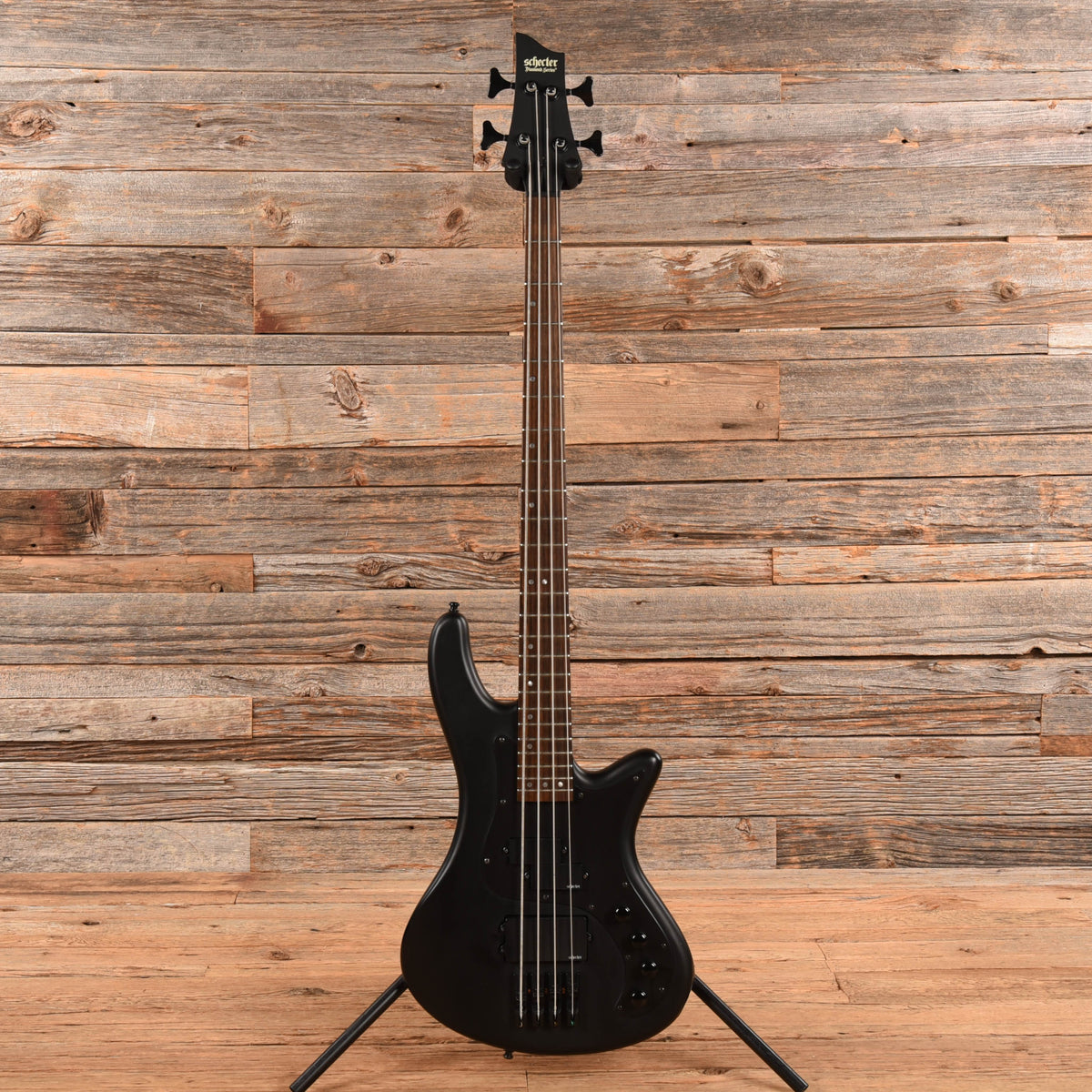 Schecter Stiletto Stealth-4 Satin Black 2019 - View 4 | MusicMarket
