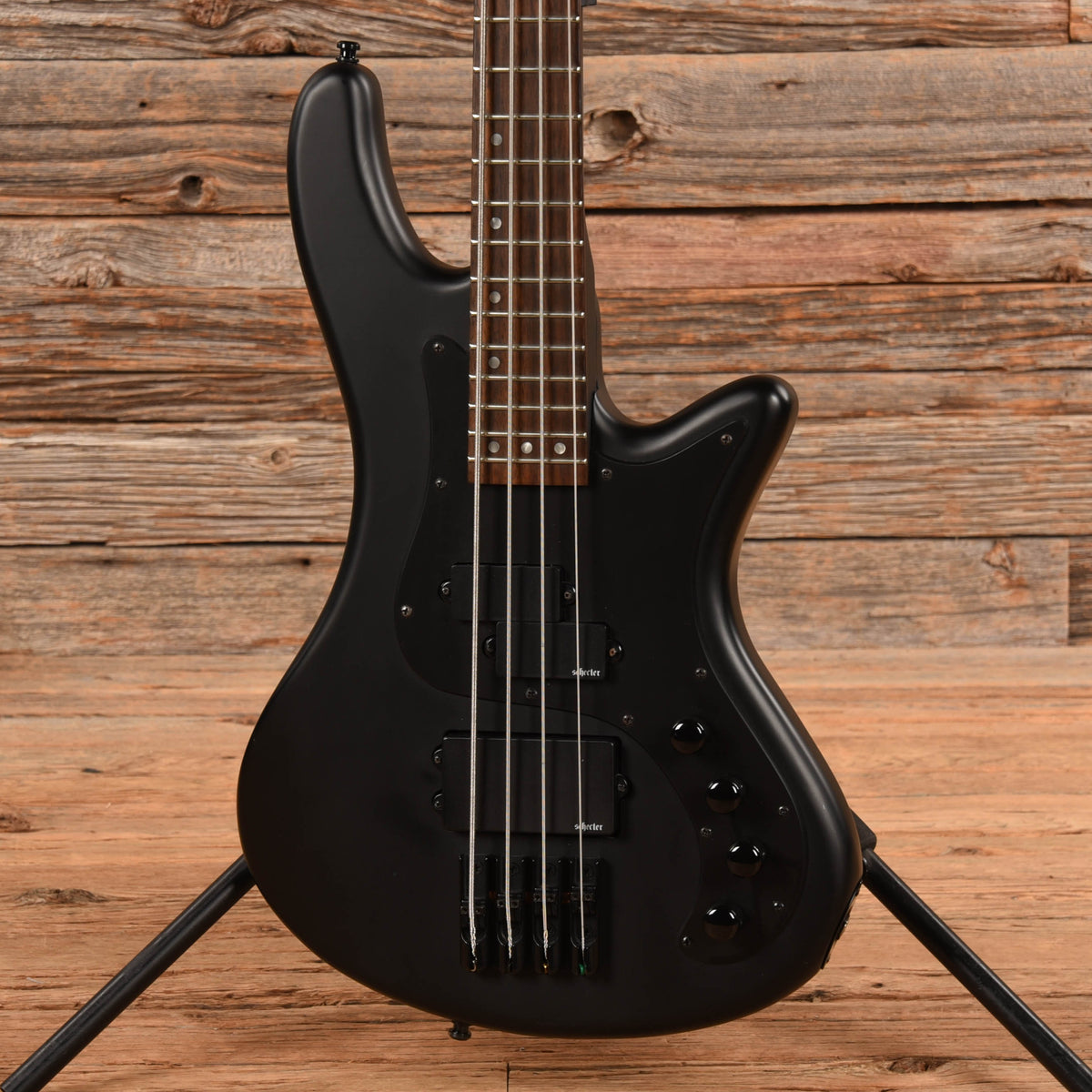 Schecter Stiletto Stealth-4 Satin Black 2019 - View 2 | MusicMarket