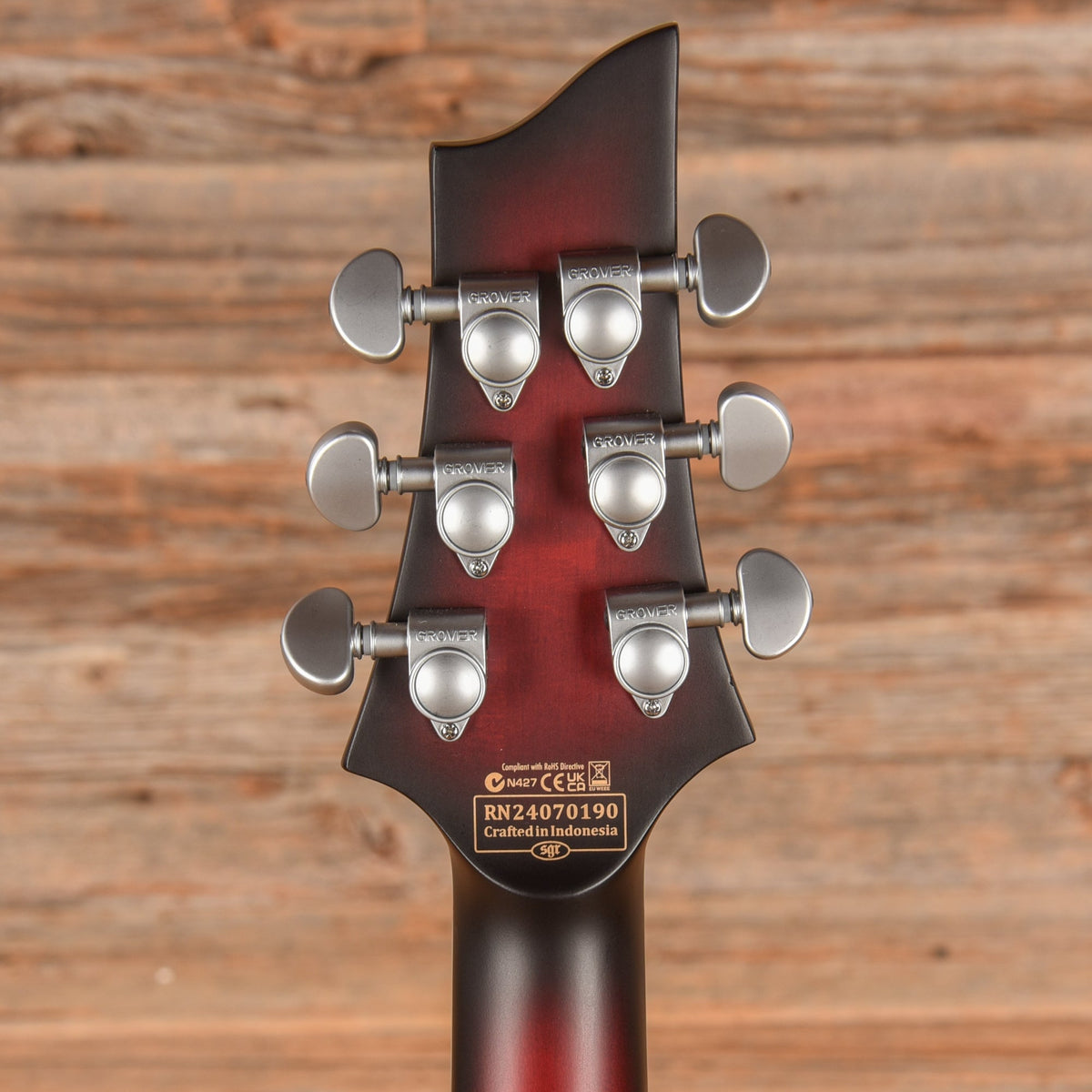 Schecter C-1 Platinum FR S Sustainiac Crimson Red Burst Satin 2024 - View 7 | MusicMarket