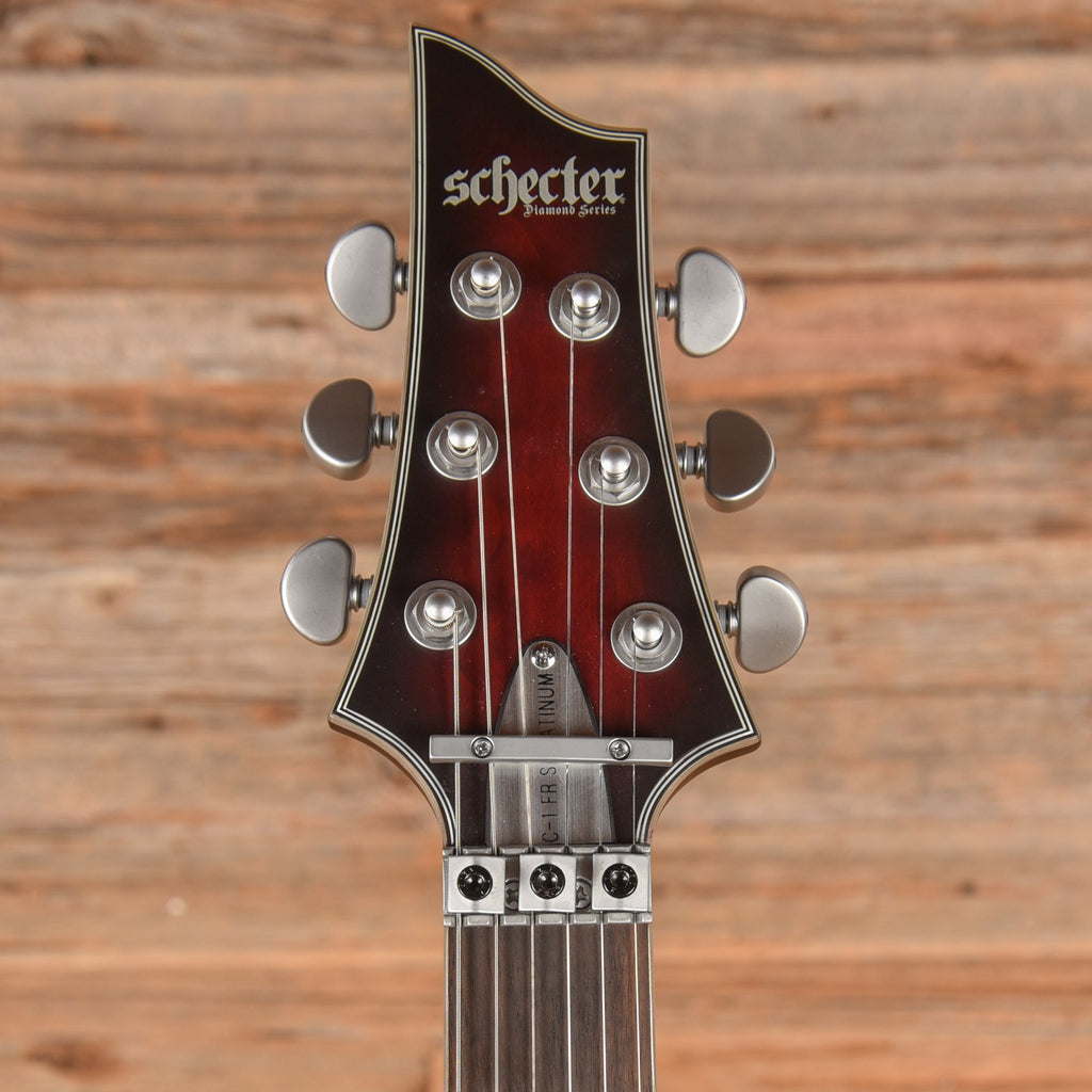 Schecter C-1 Platinum FR S Sustainiac Crimson Red Burst Satin 2024 - View 6 | MusicMarket