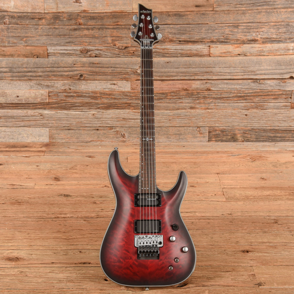 Schecter C-1 Platinum FR S Sustainiac Crimson Red Burst Satin 2024 - View 4 | MusicMarket