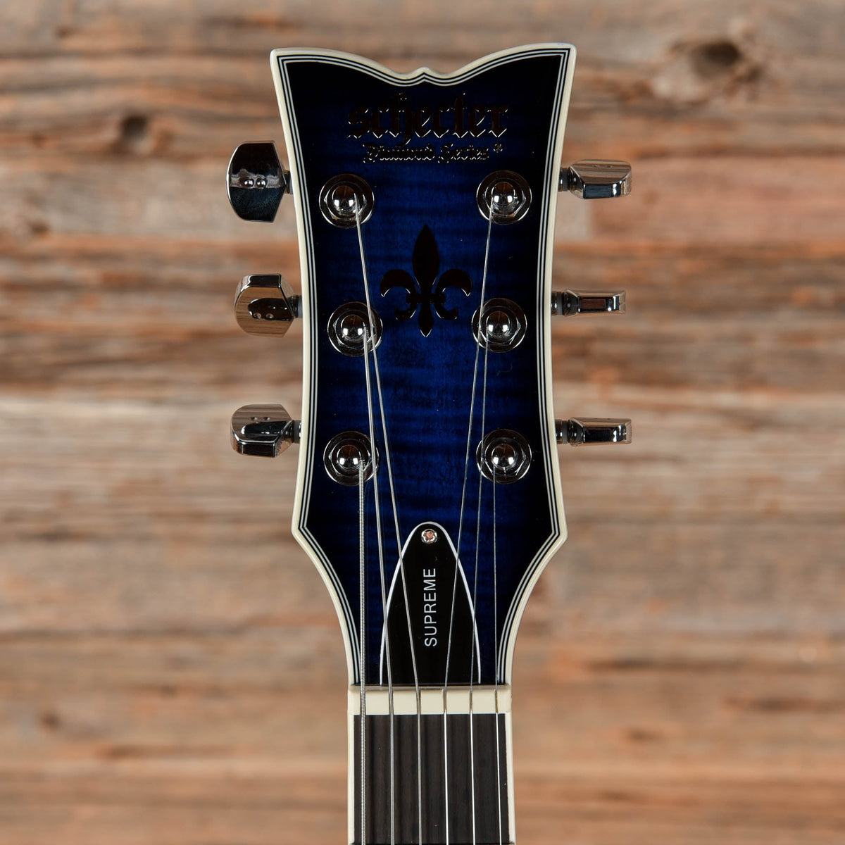 Schecter Solo-II Supreme See Thru Blue Burst 2022 - View 6 | MusicMarket