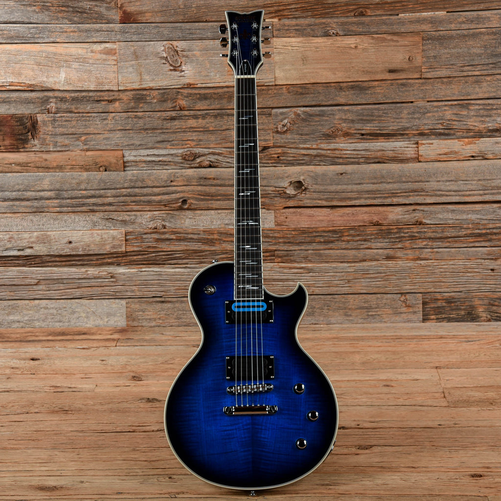 Schecter Solo-II Supreme See Thru Blue Burst 2022 - View 4 | MusicMarket