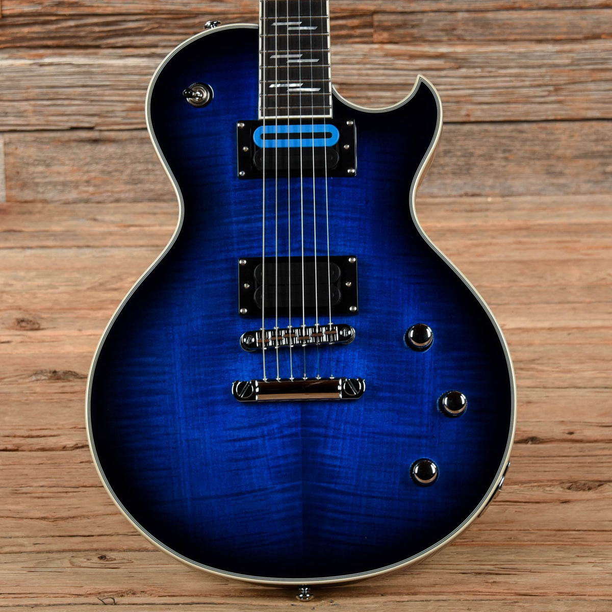 Schecter Solo-II Supreme See Thru Blue Burst 2022 - MusicMarket