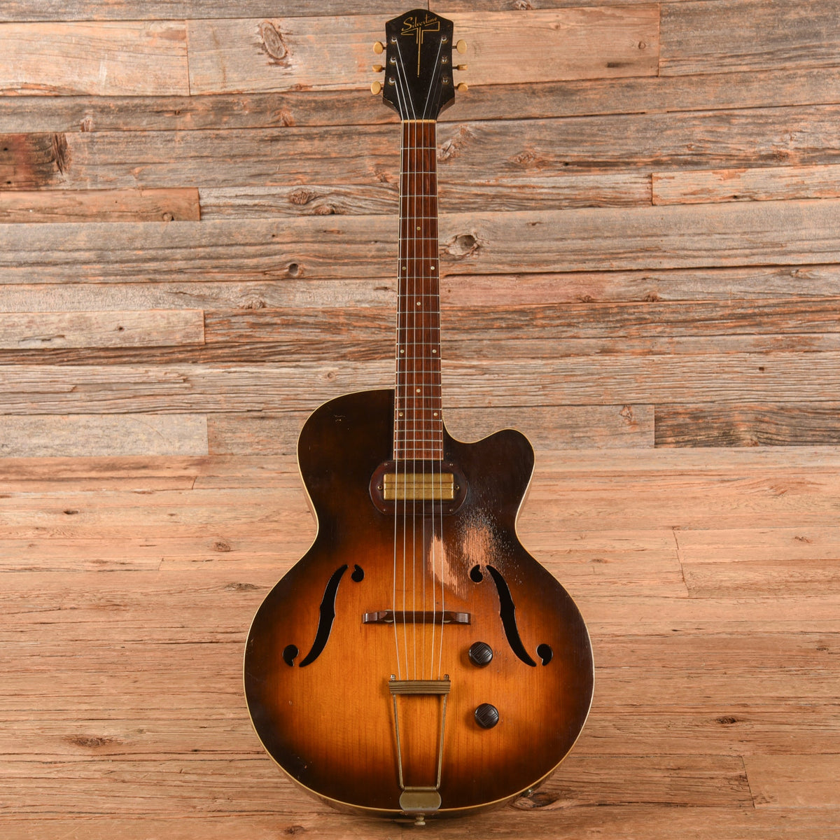 Silvertone H61 Hollowbody Sunburst 1955 - View 4 | MusicMarket