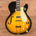 Silvertone 1446 TTSB Single Cut Semi-Hollow Electric Guitar w/ Trapeze Tailpiece Tobacco Sunburst - MusicMarket