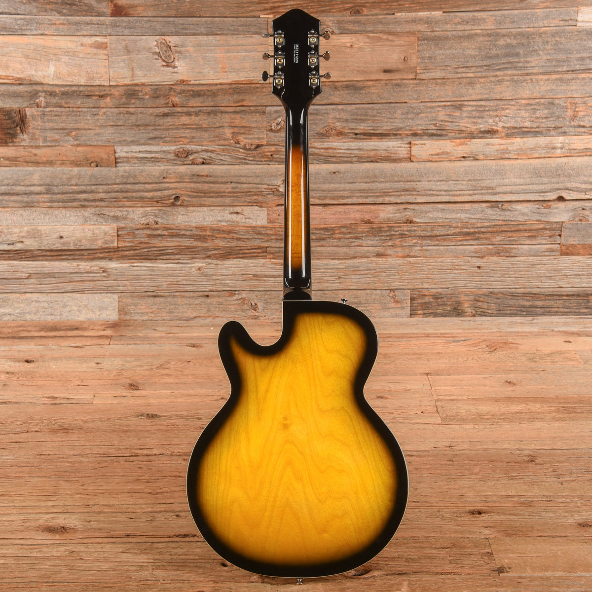 Silvertone 1446 TTSB Single Cut Semi-Hollow Electric Guitar w/ Trapeze Tailpiece Tobacco Sunburst - View 5 | MusicMarket