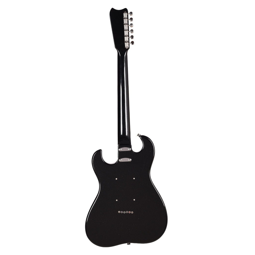 Silvertone 1449 BSF2 Offset Solid Body Electric Guitar Black Silver Flake - View 5 | MusicMarket