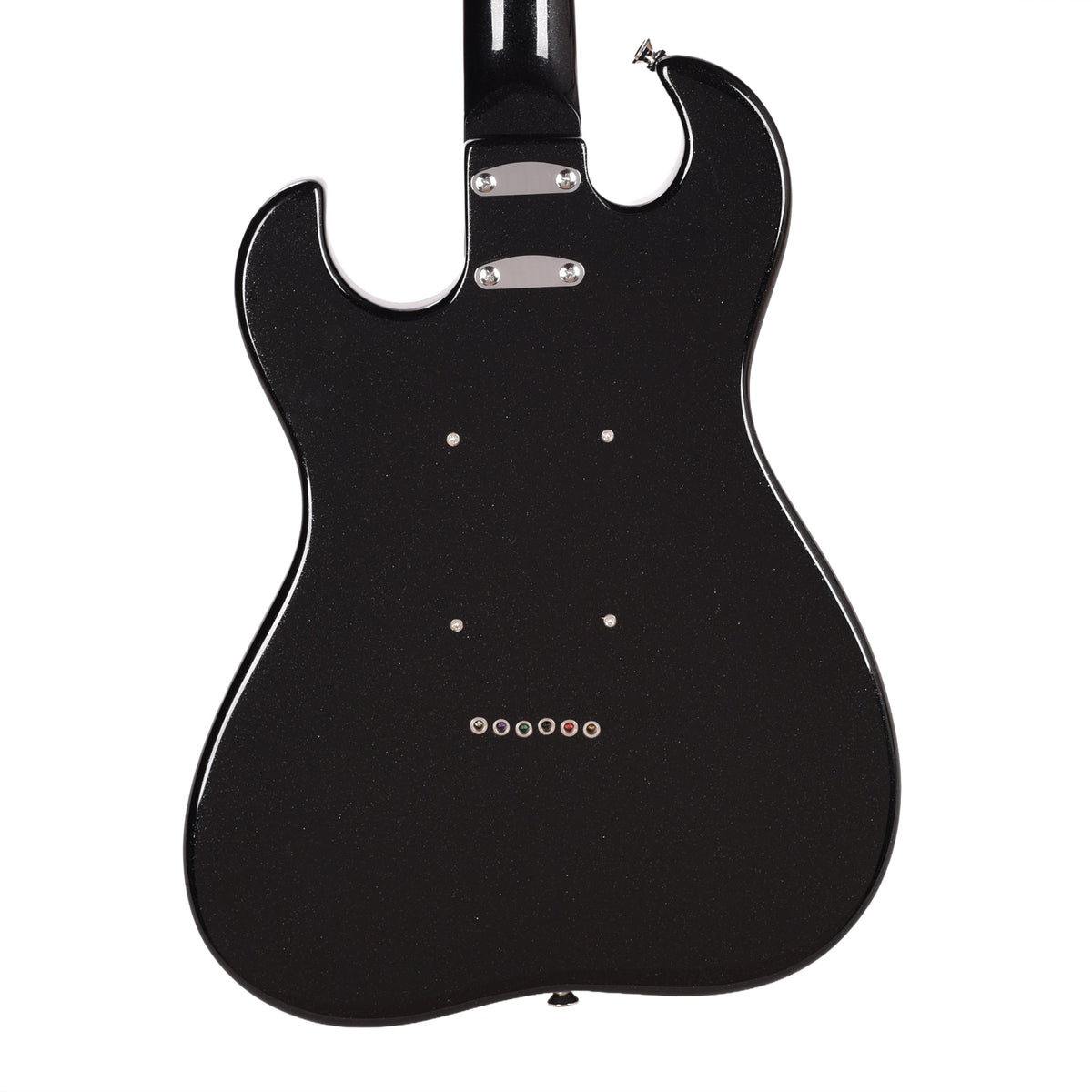 Silvertone 1449 BSF2 Offset Solid Body Electric Guitar Black Silver Flake - View 3 | MusicMarket