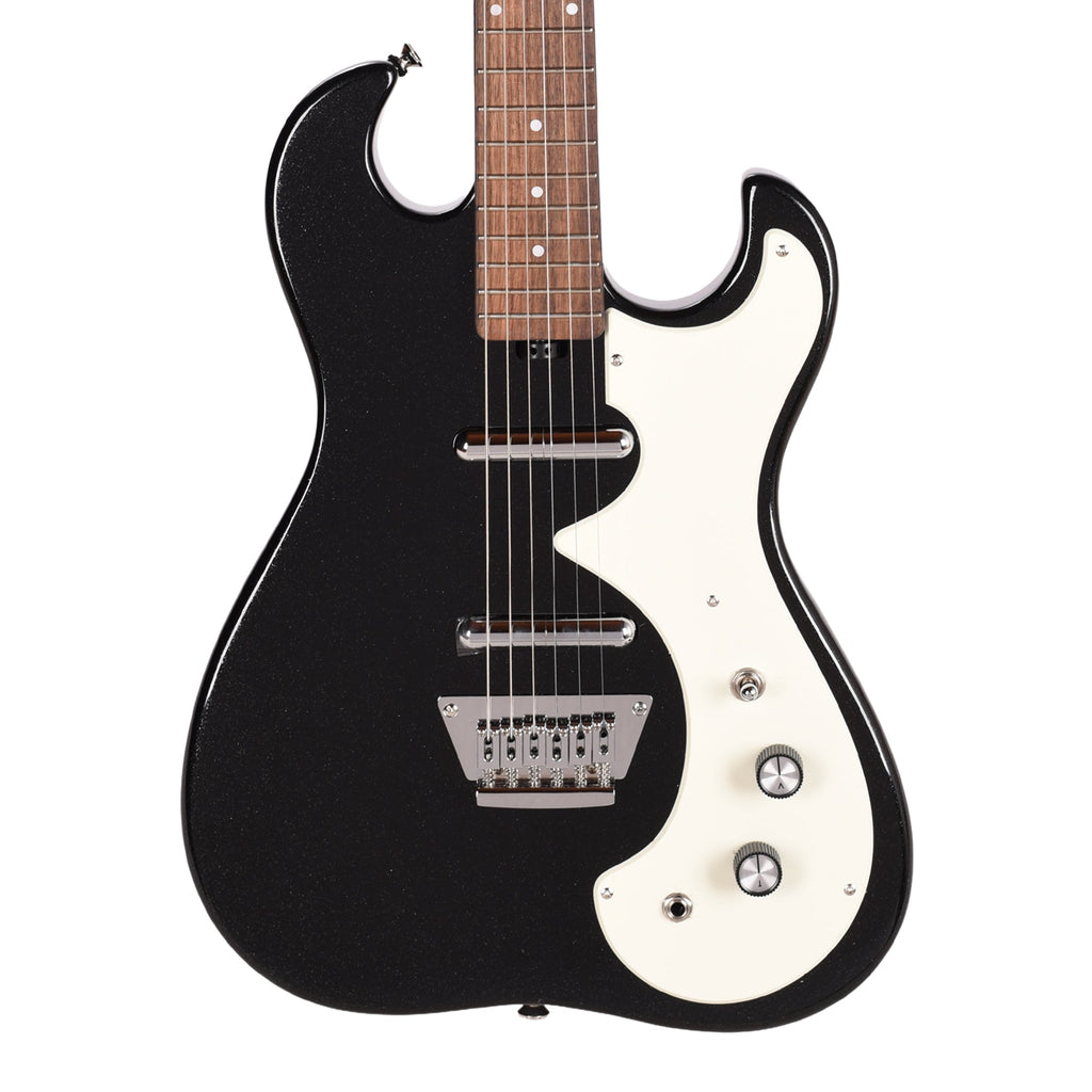 Silvertone 1449 BSF2 Offset Solid Body Electric Guitar Black Silver Flake - View 2 | MusicMarket