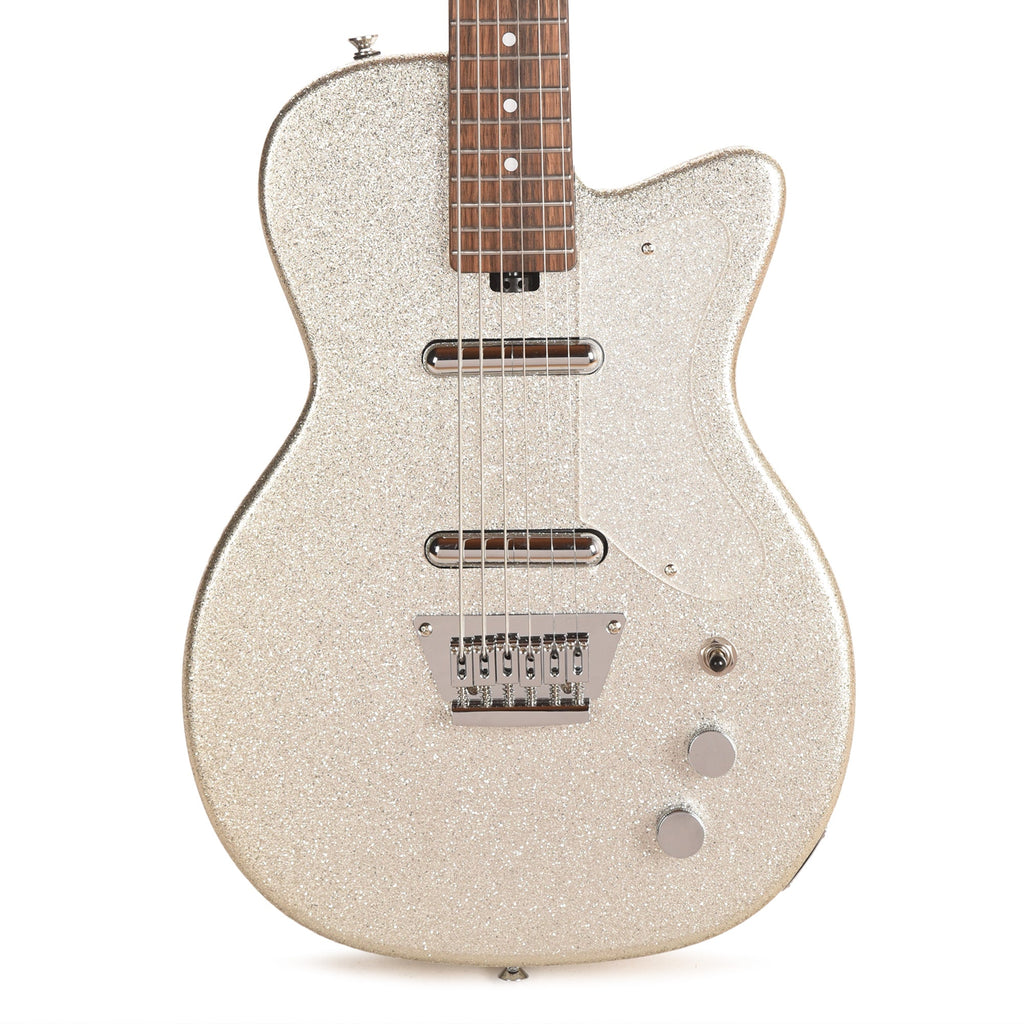 Silvertone 1373 Baritone Electric Guitar Heavy Silver Flake - View 2 | MusicMarket