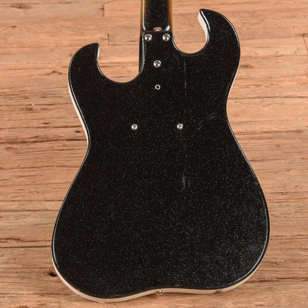 Silvertone Model 1448 w/ Amp in Case Black 1960s - View 3 | MusicMarket