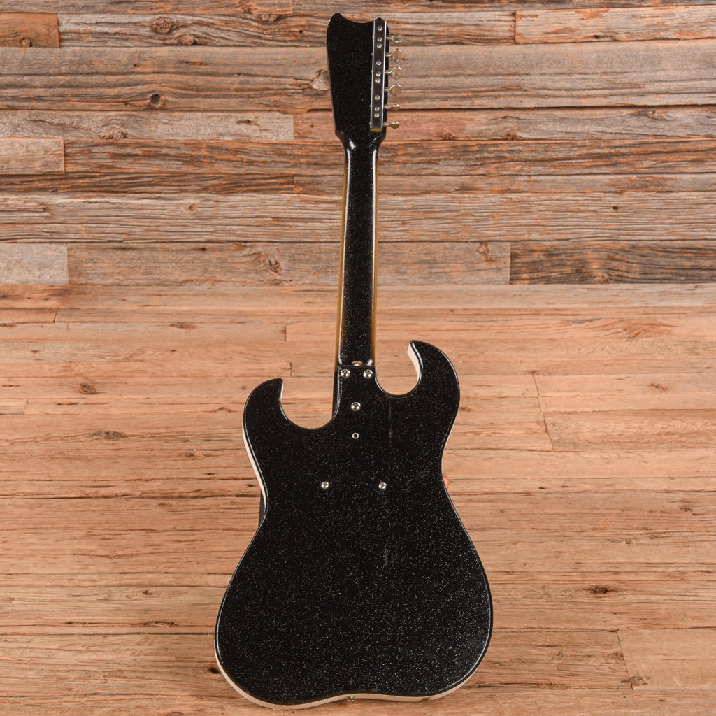 Silvertone Model 1448 w/ Amp in Case Black 1960s - View 5 | MusicMarket