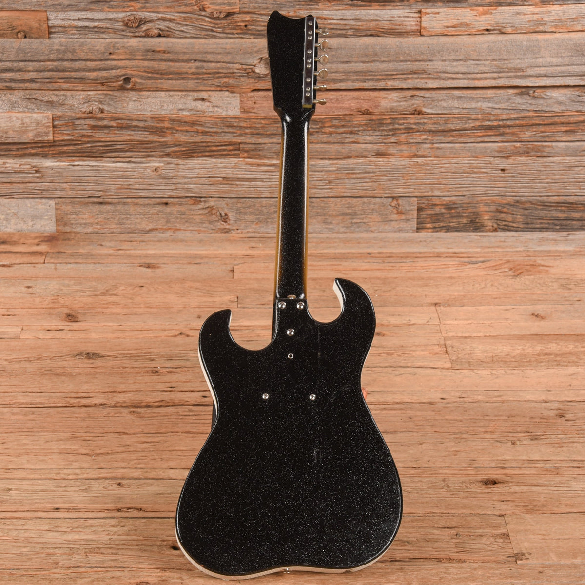 Silvertone Model 1448 w/ Amp in Case Black 1960s - View 5 | MusicMarket