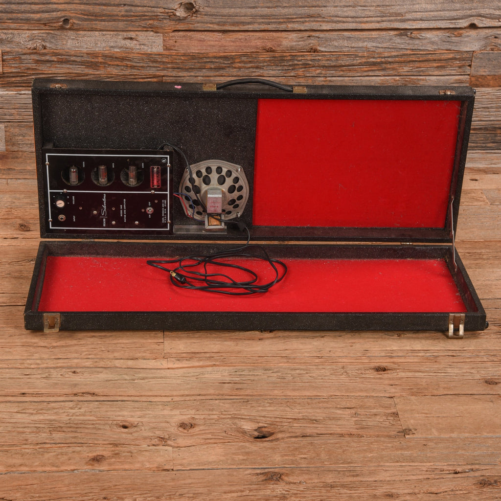 Silvertone Model 1448 w/ Amp in Case Black 1960s - View 9 | MusicMarket