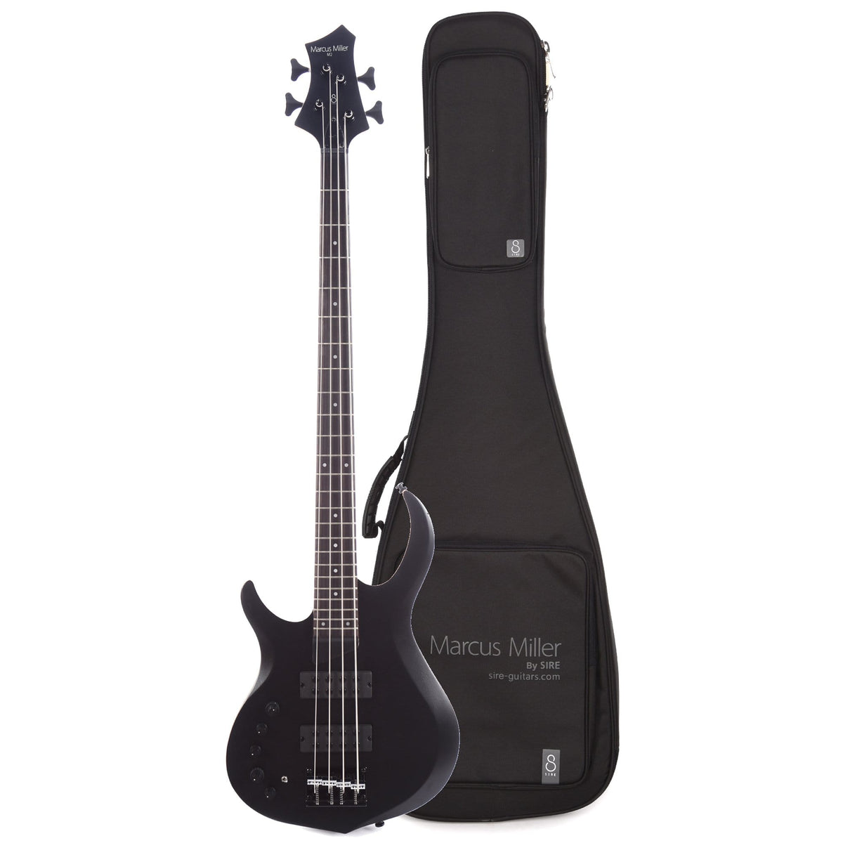 Sire Marcus Miller M2 4-String LEFTY Transparent Black Satin (2nd Gen) and Sire Gig Bag Bundle - MusicMarket