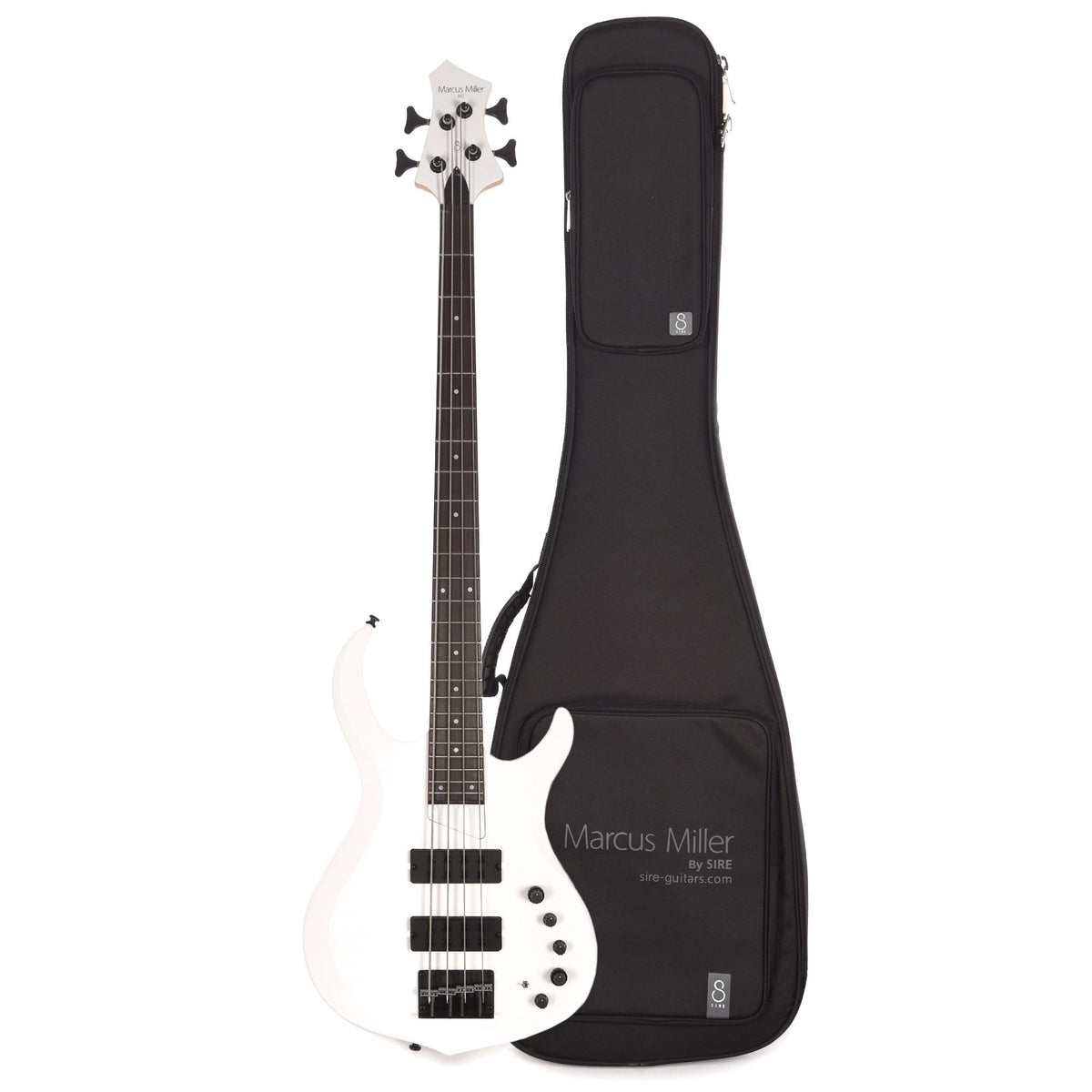 Sire Marcus Miller M2 4-String White Pearl Gloss (2nd Gen) and Sire Gig Bag Bundle - MusicMarket