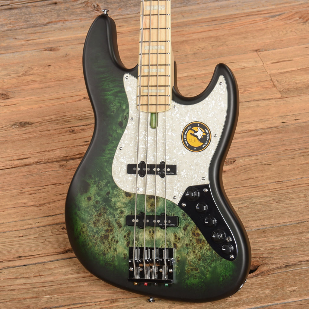Sire Marcus Miller V7 4-String Swamp Ash/Poplar Reissue Transparent Green Satin - View 2 | MusicMarket