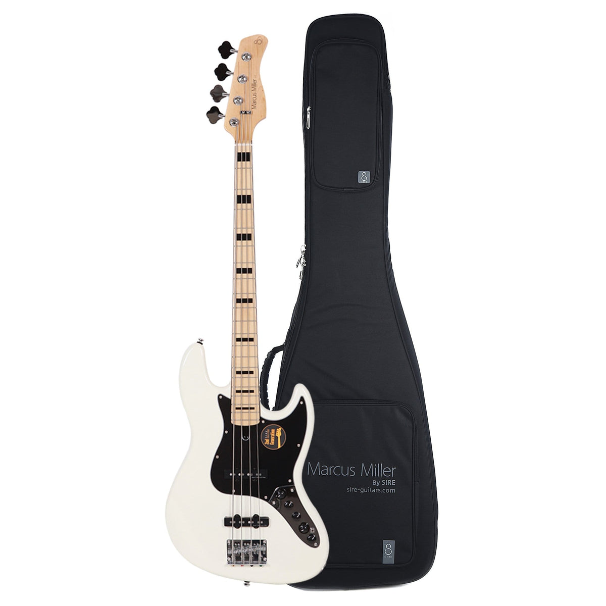 Sire Marcus Miller V7 Vintage Alder 4-String Antique White (2nd Gen) and Sire Gig Bag Bundle - MusicMarket