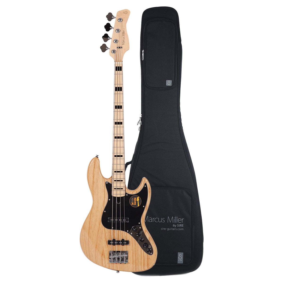 Sire Marcus Miller V7 Vintage Swamp Ash 4-String Natural (2nd Gen) and Gig Bag Bundle - MusicMarket