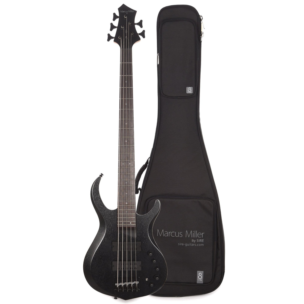 Sire Marcus Miller M2 5-String Transparent Black Satin (2nd Gen) and Sire Gig Bag Bundle - MusicMarket