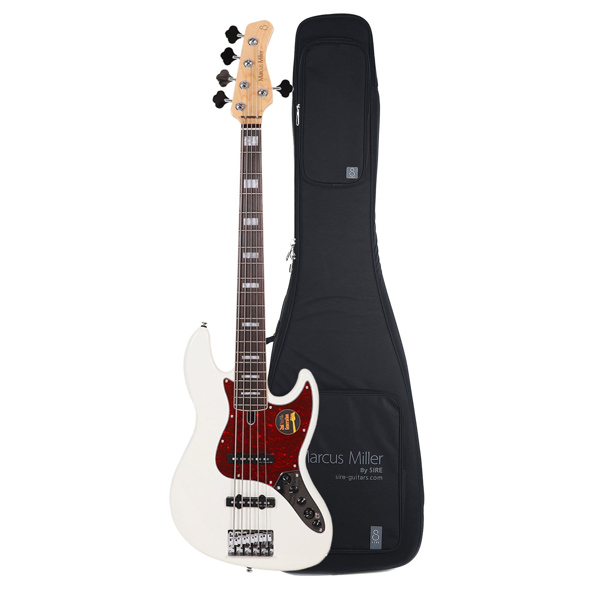 Sire Marcus Miller V7 Alder 5-String Antique White (2nd Gen) and Sire Gig Bag Bundle - MusicMarket