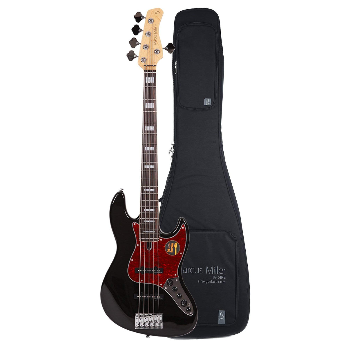 Sire Marcus Miller V7 Alder 5-String Black (2nd Gen) and Sire Gig Bag Bundle - MusicMarket