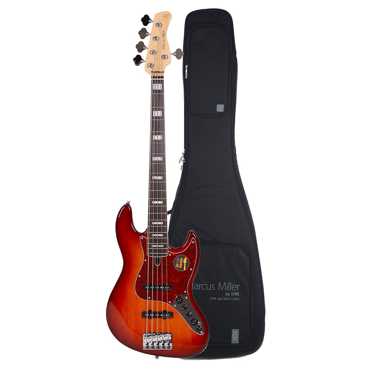 Sire Marcus Miller V7 Alder 5-String Tobacco Sunburst (2nd Gen) and Gig Bag Bundle - MusicMarket