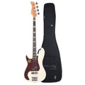 Sire Marcus Miller P7 Alder 4-String LEFTY Antique White (2nd Gen) and Sire Gig Bag Bundle - MusicMarket