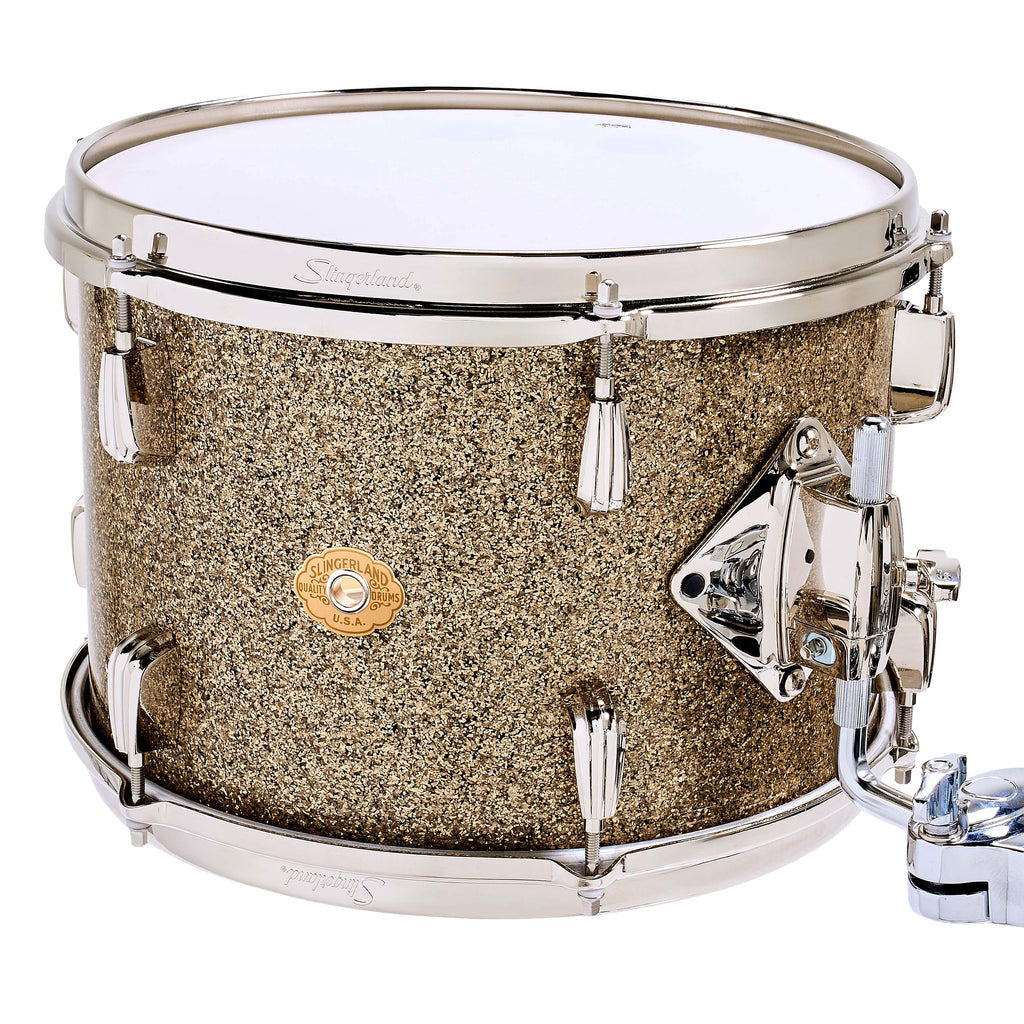 Slingerland Radio King 12/14/18 3pc. Drum Kit Gold Glass Glitter - View 5 | MusicMarket