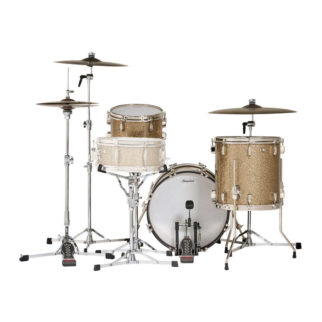 Slingerland Radio King 12/14/18 3pc. Drum Kit Gold Glass Glitter - View 3 | MusicMarket