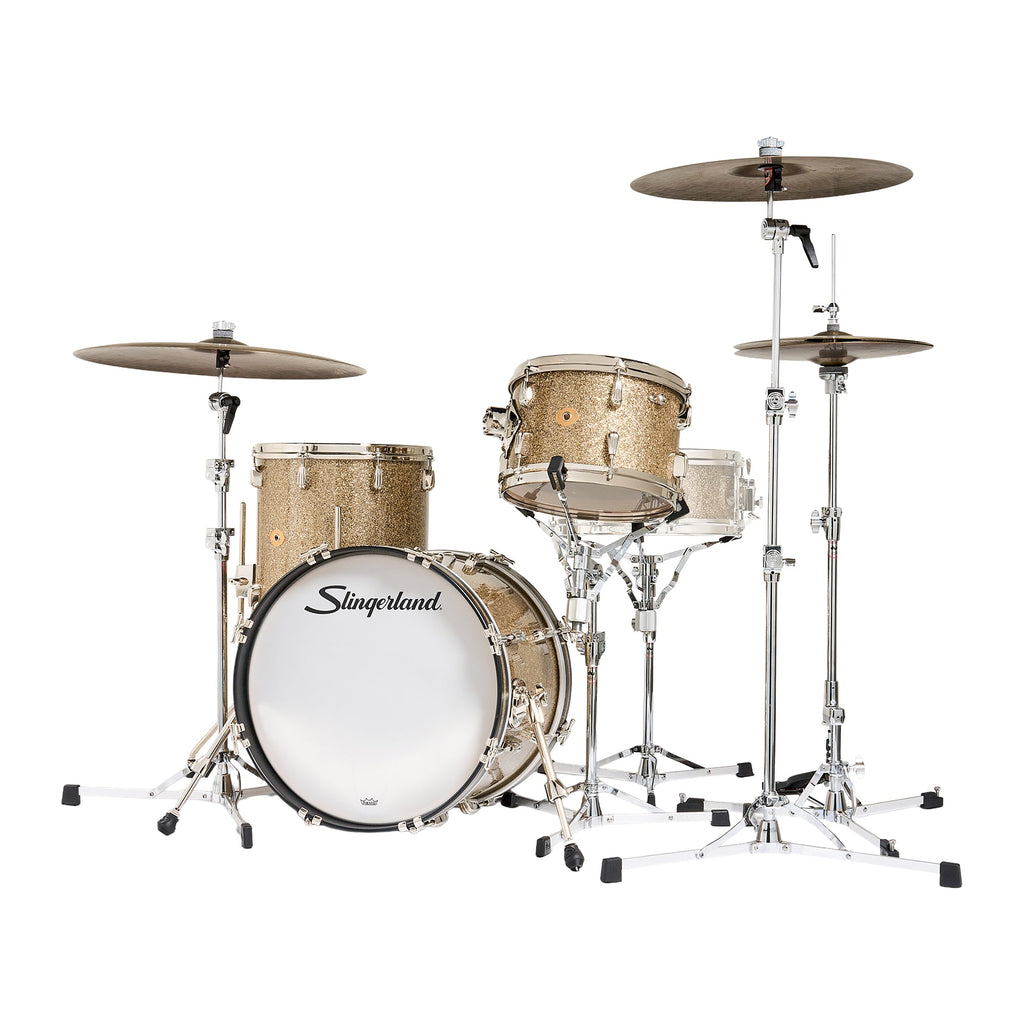 Slingerland Radio King 12/14/18 3pc. Drum Kit Gold Glass Glitter - View 2 | MusicMarket