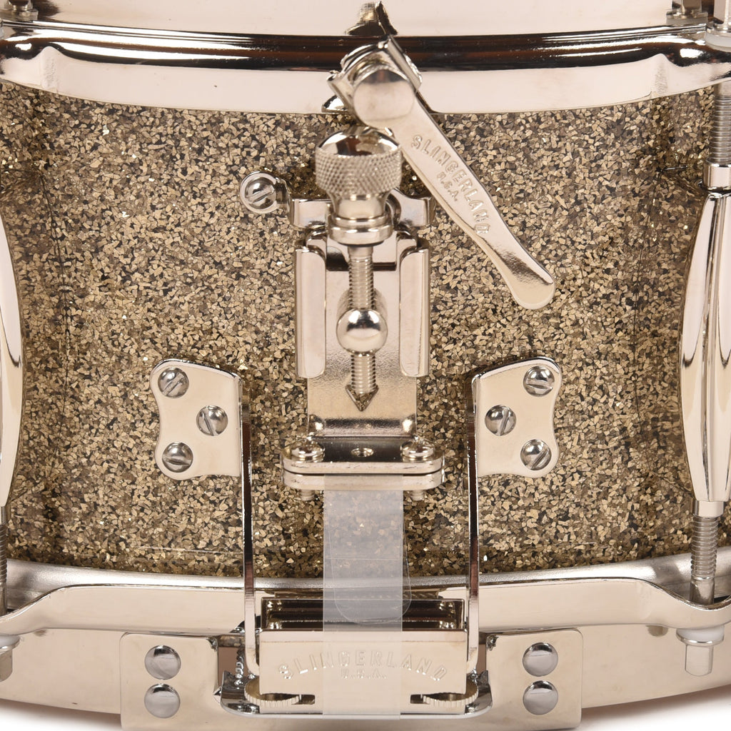 Slingerland Radio King 5.5x14 Snare Drum Gold Glass Glitter - View 3 | MusicMarket