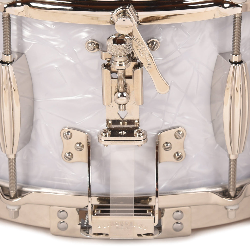 Slingerland 6.5x14 Limited Edition Gene Krupa Snare Drum White Marine Pearl - View 5 | MusicMarket