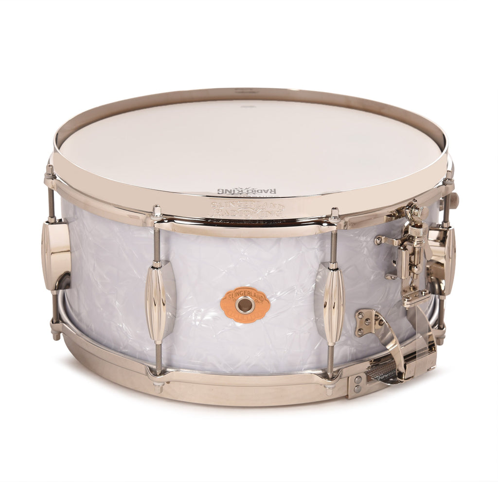 Slingerland 6.5x14 Limited Edition Gene Krupa Snare Drum White Marine Pearl - MusicMarket
